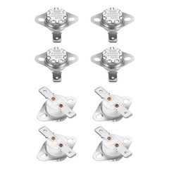 8Pcs KSD301 Thermostat 60°C/140°F 16A 250V Normally Closed N.C Switch, Ceramic