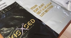 (100) CUSTOM POLY MAILERS • ENVELOPES BAGS (PRINTED LOGO) PINK, WHITE, BLACK…