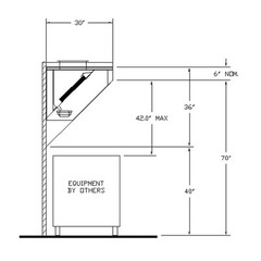 6′ Mobile Concession Hood System with Exhaust Fan