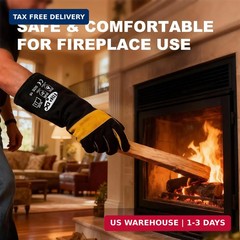 TOPDC Welding Gloves 16 Inches 932℉ Fire/Heat Resistant Leather Welding Gloves F