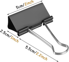 Extra Large Binder Clips (36 Pack) 2 Inch, Big Paper Clamps for Office Supplies,
