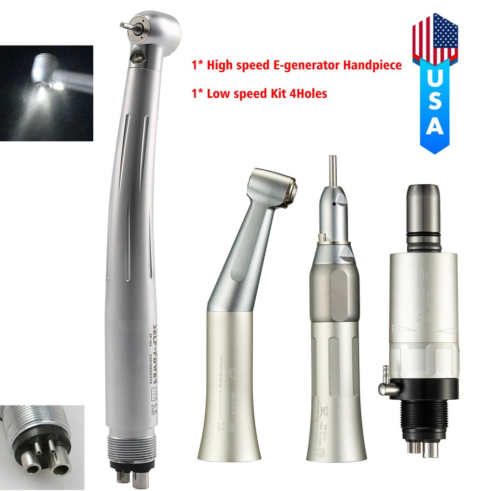 YABANG Kit pieza de mano dental alta velocidad/alta velocidad LED 2/4 hoyo USA