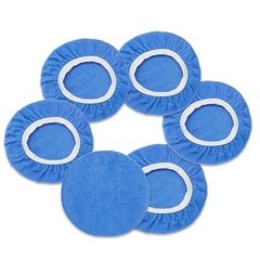 6 PCS Car Buffing Pads for 9-10 Inch Orbital Polisher, Microfiber Polishing Pad