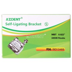 AZDENT Dental Ortho MINI Self-Ligating Brackets Brace 0.022″-Roth/ MBT Hooks 345