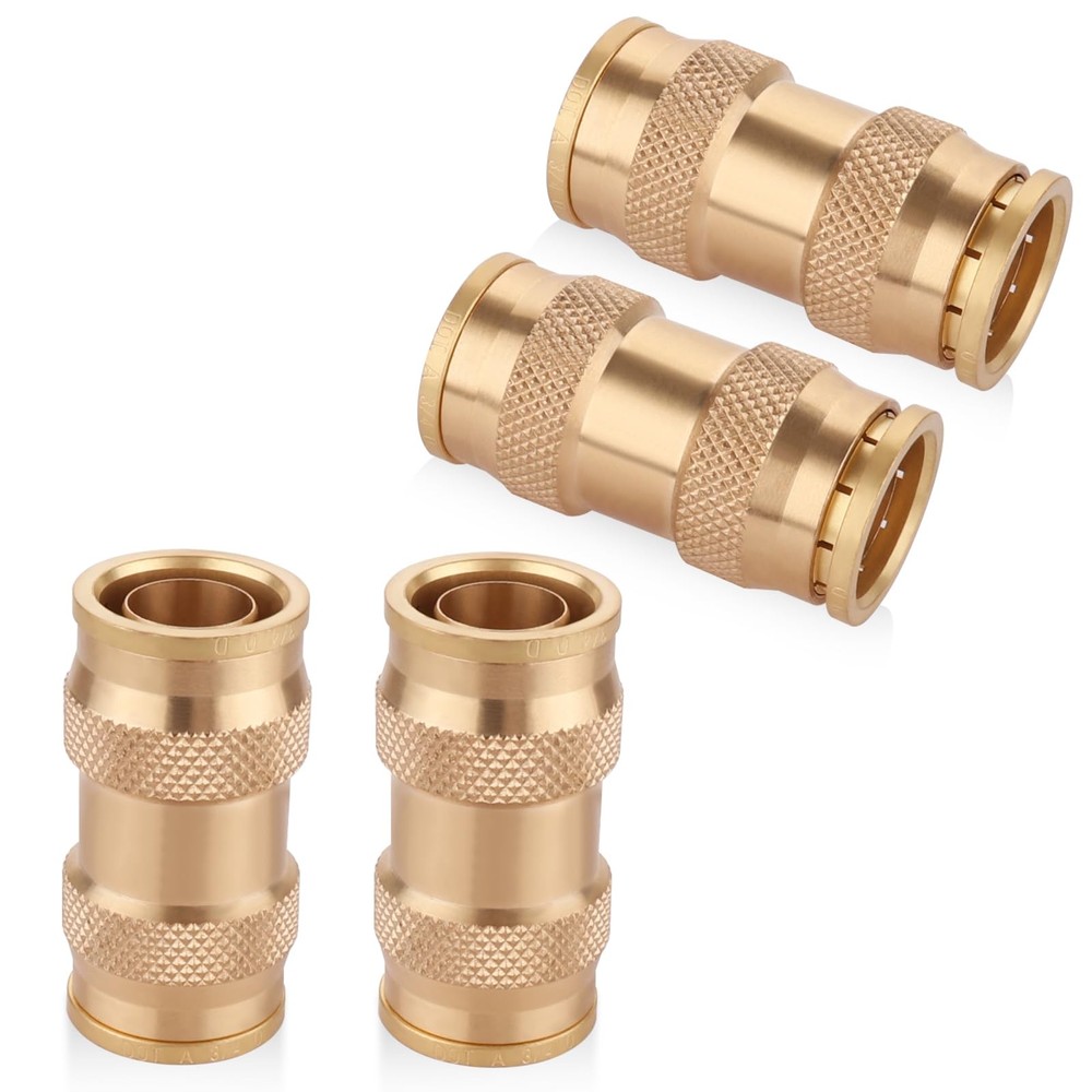 2 Pack 3/4″ DOT Brass Push-to-Connect Fittings Air Brake Union Coupler Truck