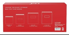 Highmark Clear Food/Item 100 Count Storage Bags 2 Gallon Zip Lock Zipper 13″x15″