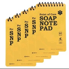 Warp United 5-Pack Full Waterproof EMT Point of Care SOAP NOTE Notepad 6″ x 3…