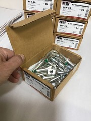 1 BOX OF 24 NSI AL4-38 AL/CU CMP Lug 4 AWG BOLT SIZE 3/8 NEW OLD STOCK,