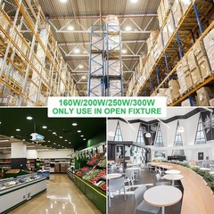 (2-Pack) 480V LED Corn Light 200W (800w HID MH HPS Eq.) Warehouse High Bay Bulb