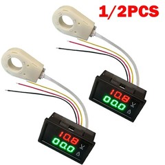 1/2x Hall Current Voltmeter Dual Digital Display DC 0-300V ± 50A/100A/200A/400A