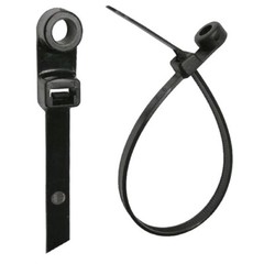 6″ 8″ 12″ INCH BLACK ZIP TIES W/ MOUNTING SCREW NAIL HOLE NYLON CABLE BULK LOT
