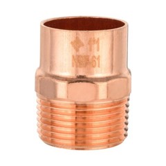 5 PCS EFIELD 1″ C x 1″ MNPT Copper Male Adapter Fittings, Lead Free