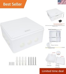 Universal 11.8×11.8×5.9 inch Junction Box – Perfect for Outdoor & Indoor Use
