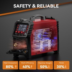 2026 ARCCAPTAIN 200A MIG Welder 110V/220V Gas/Gasless Flux Core Stick Lift Tig