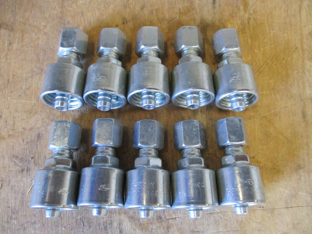 10 Pack Genuine Gates Hydraulic Hose Fittings 6G-6FJX Female JIC 37 Swivel