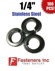 (Qty 100) 1/4″ Stainless Steel Regular Split Lock Washers Type 18-8