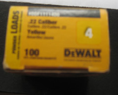 DEWALT CA0342 Powder Load, 0.22 Caliber, Yellow, DDF1111400 100 count
