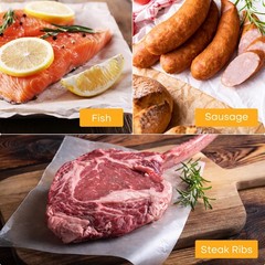 100 Pieces White Disposable – 15.75 * 11.81 Inch Sheets for Wrapping Meat, Su…