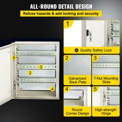 12” 16” 20″ Fiberglass Electrical Enclosure IP66 Junction Box Outdoor