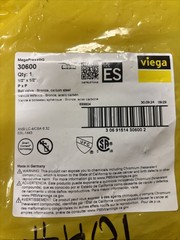 Viega MegaPressG 30600 1/2″ Press Carbon Steel Ball Shut Off Valve – Gas Only