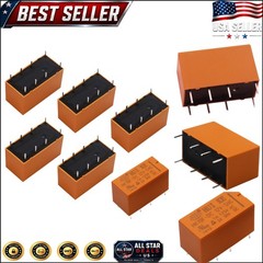 6-Pack DPDT PCB Relay, 12V, 2A Current Rating – Compact and Durable Solution