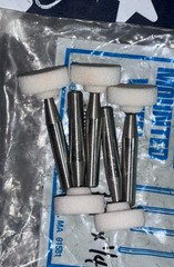 (5) Bay State 3/4” x 1/4” Mounted Stone A/O W203 Rough Abrasive Wheel 2” OAL