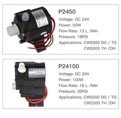 S&A 30W 50W 100W Water Pump P2430 P2450 For Industrial Chiller CW-5000 CW-3000