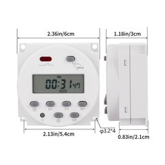 DC 12V Digital LCD Weekly Timer For Programmable Relay Switch 16A 17 On/Off