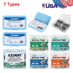 50Sets Dental Ortho Buccal Tube 1st/2nd Molar Bondable Non-Conv Roth/MBT .022