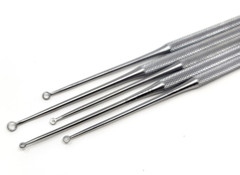 Set Of 5 Buck Ear Curettes Blunt Straight ENT Ear Cleaning Surgical Instruments