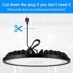 2 Pack 200W Led UFO High Bay Shop Light Factory Commercial Industrial Warehouse