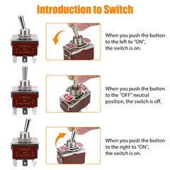 NEW HEAVY DUTY DPDT ON-OFF-ON TOGGLE SWITCH 20A 125V, 15A 250V Screw 3pcs