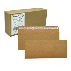 Burasari 80Qty#10 Brown Kraft Business envelopes 4.125 x 9.5 inches, brown