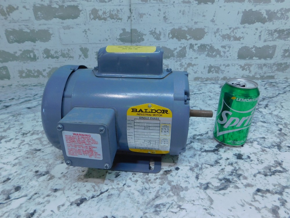 1/4 HP 1725 RPM Baldor Motor, Fr 48, 1.35 SF, 115/208-230 V, E-OK, .25 HP, L3403