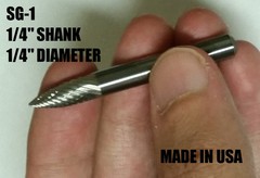 SG1D Tree Shape Tungsten Carbide Burr Bur Cutting Tool Die Grinder Bit 1/4″