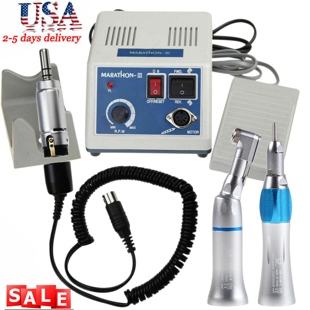 Dental Lab Marathon Electric Micromotor Polishing Unit / 35K rpm Motor Handpiece