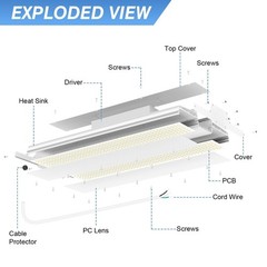 KUKUPPO 400W LED High Bay Shop Light, Commercial Warehouse Large Area lighting