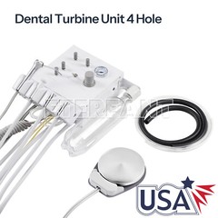 ETERFANT Portable Dental Turbine Unit Work with Air Compressor 4H+3 Way Syringe