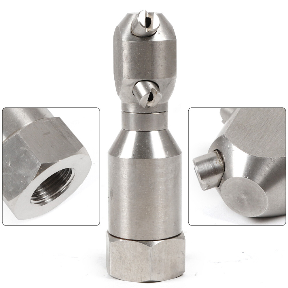 Stainless Rotating Jet Spraying Washing Nozzle Tank Barrel Pipeline Clean 1/2”