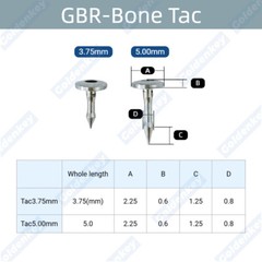 Dental Bone Tack Titanium Pins Membrane Fixation Stabilization Pin Handle GBR