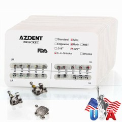 USPS 100X Dental Orthodontic Bracket Braces Mini Roth.022 Hooks 345 AZDENT
