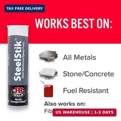 J-B Weld 8267 SteelStik Steel Reinforced Epoxy Putty Stick – 2 oz.