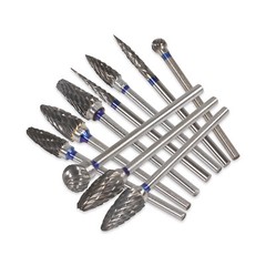 10 Pcs Dental Lab Polishing Bur Drills Tungsten Steel Carbide Burs Burrs 2.35MM