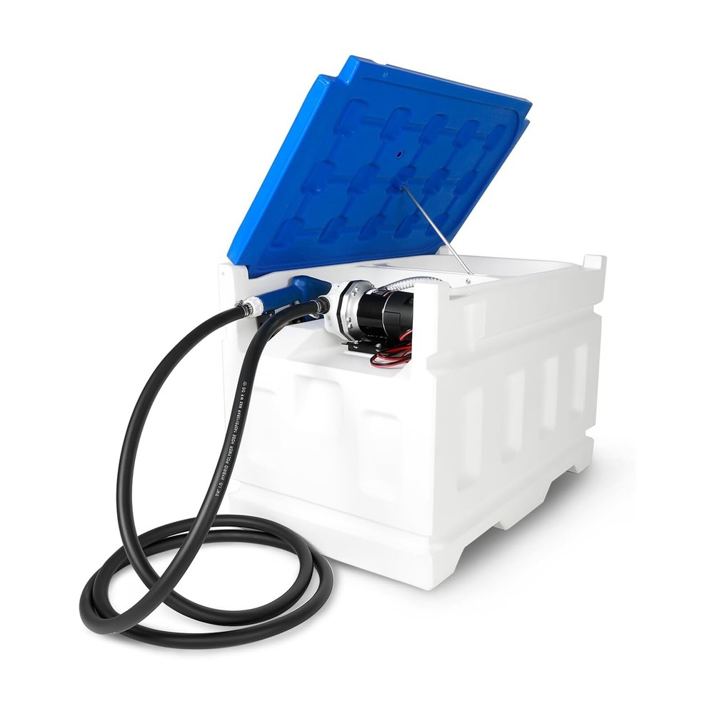 12V 10GPM DEF Transfer Pump Kit with 48 Gallon Caddy Tank, Nozzle & Hose