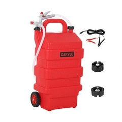 16 Gallon 60L Portable Fuel Caddy Tank w/12V/4AA Battery Powered Transfer Pump