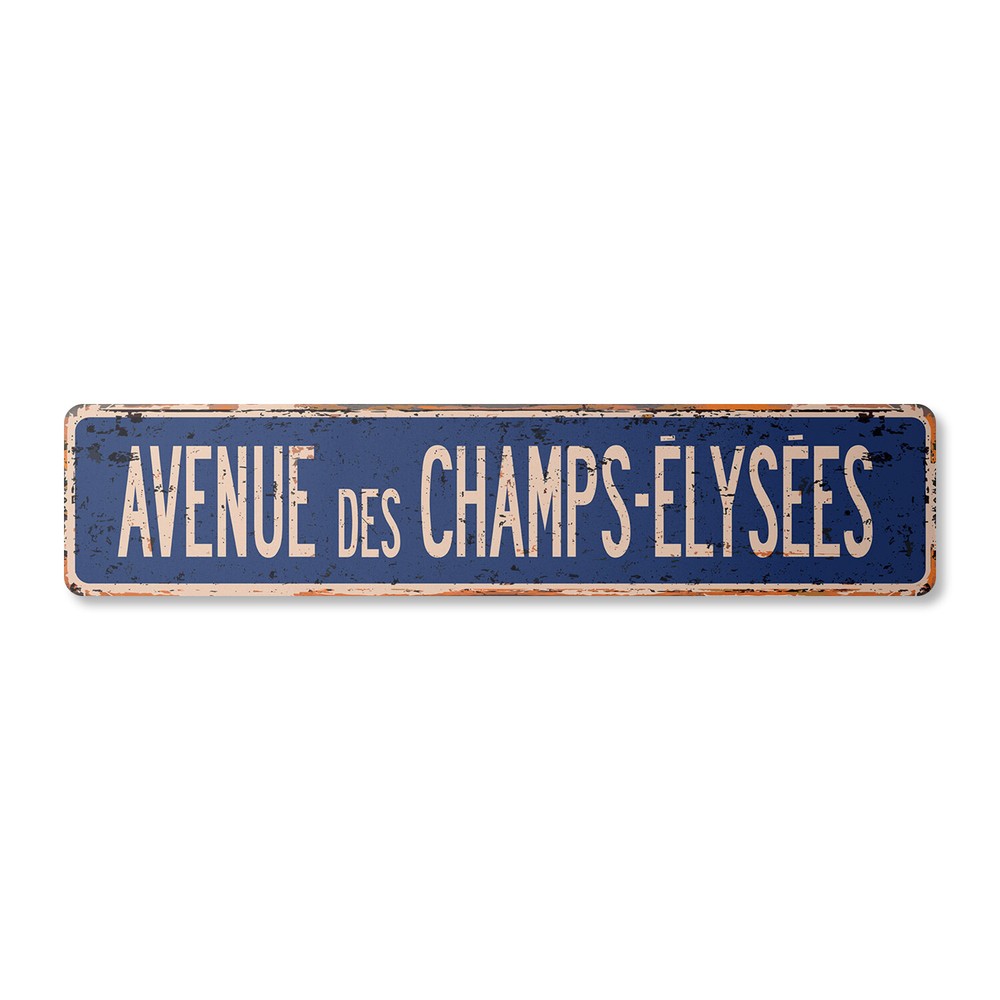 AVENUE DES CHAMPS-ELYSEES Vintage Street Sign tour de France french Europe