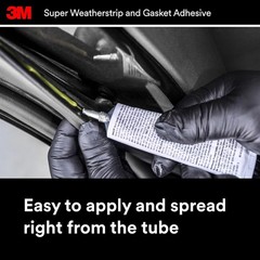 Black Super Weatherstrip and Gasket Adhesive, 08008, 5 Fl Oz, 1 per Pack