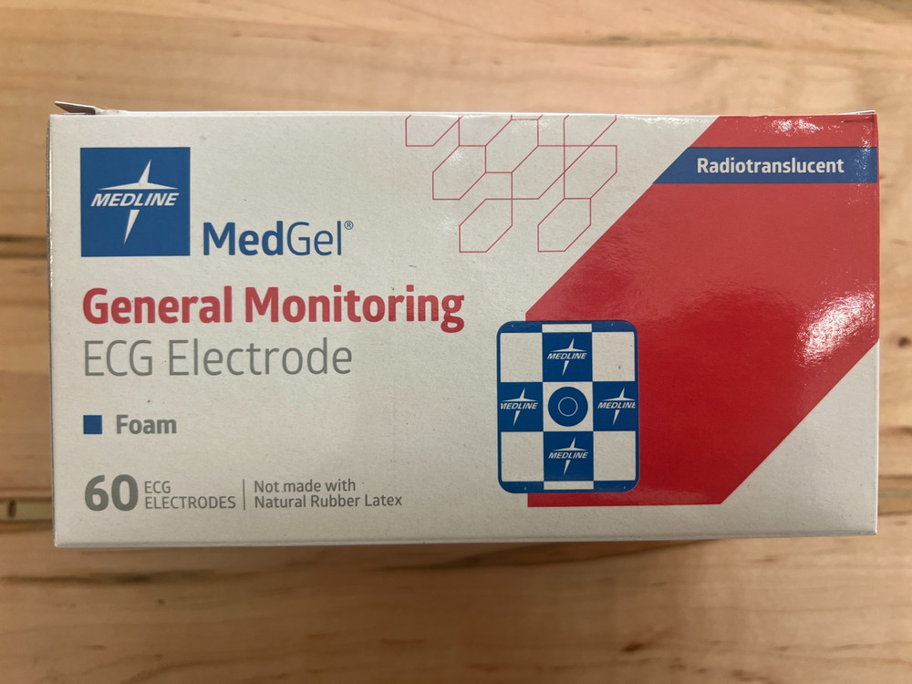 Medline ECG Radiotranslucent Foam Electrode MDSM611803R Box/60 Ex. 2/10/27