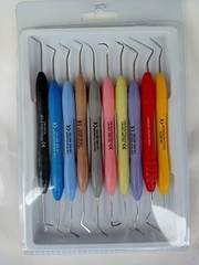 10 Pcs Dental LM Arte Composite Filling Instruments Silicone Handle Reusable