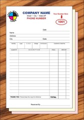 SALES INVOICE CUSTOM PRINTED 2 or 3 Part Carbonless